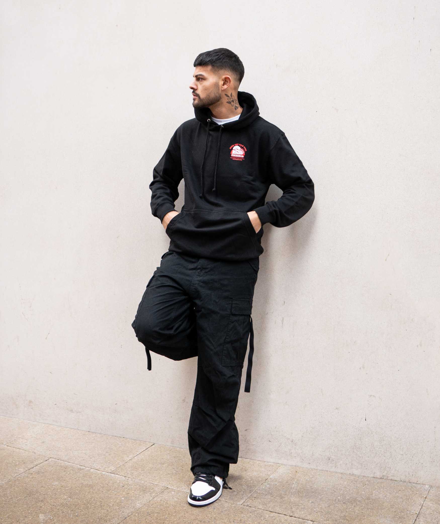 PIZZA HOODY BLACK