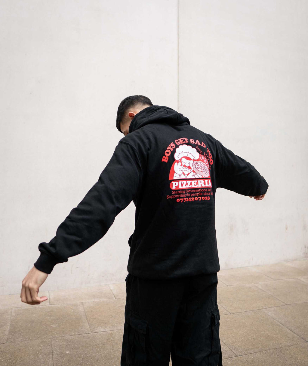 PIZZA HOODY BLACK
