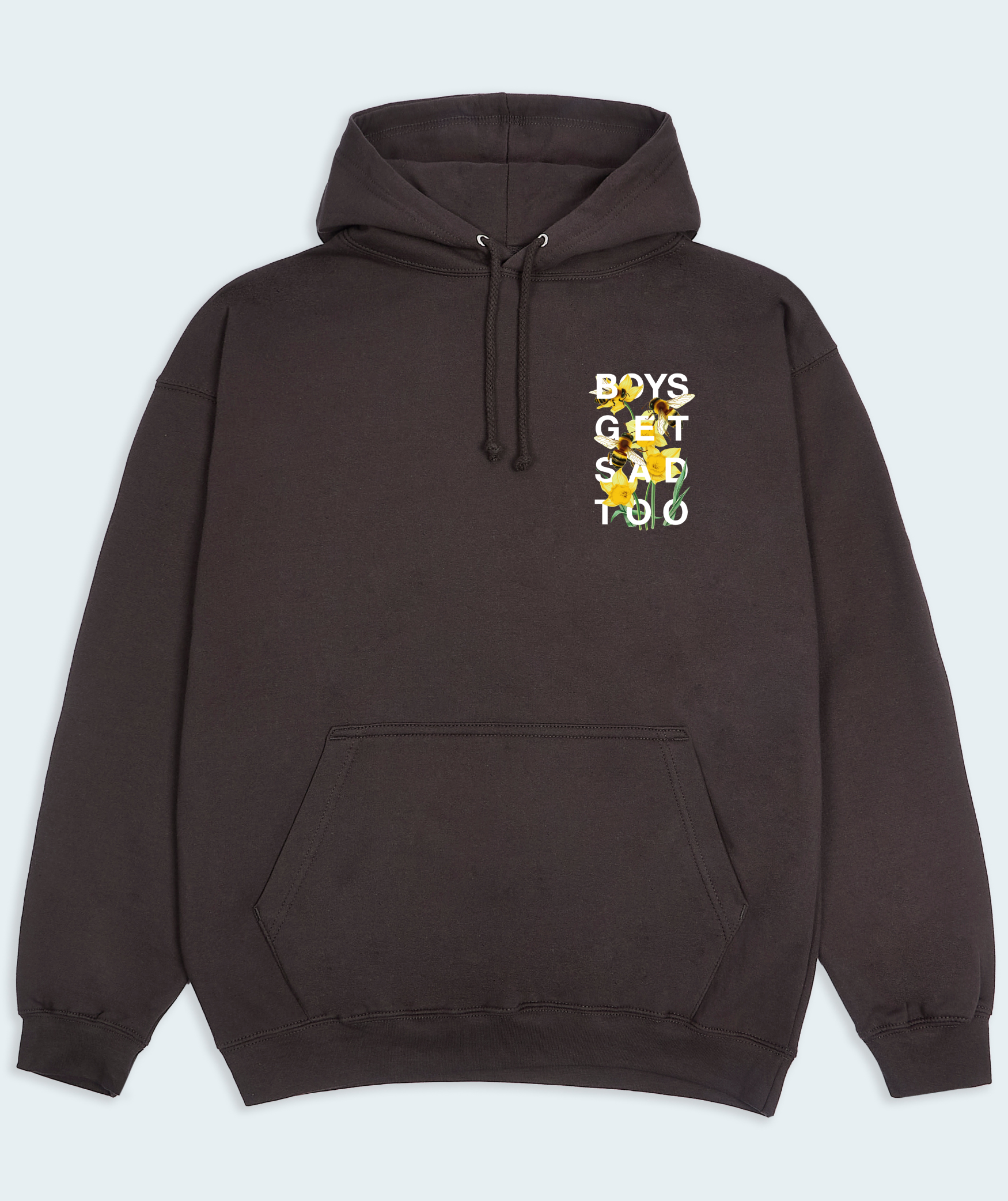 BEES & DAFFODIL HOODY DARK GREY