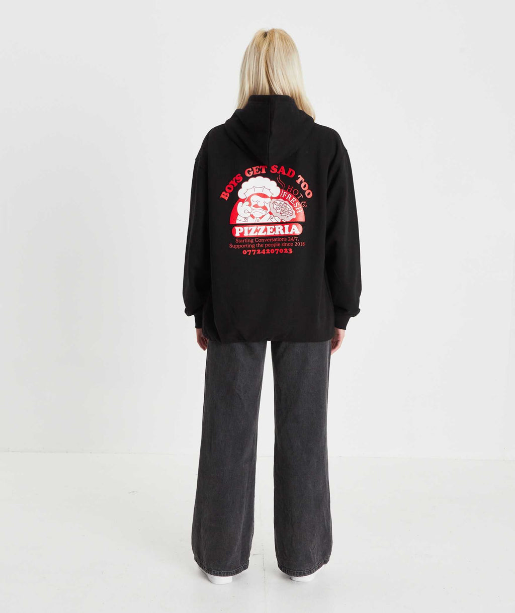 PIZZA HOODY BLACK