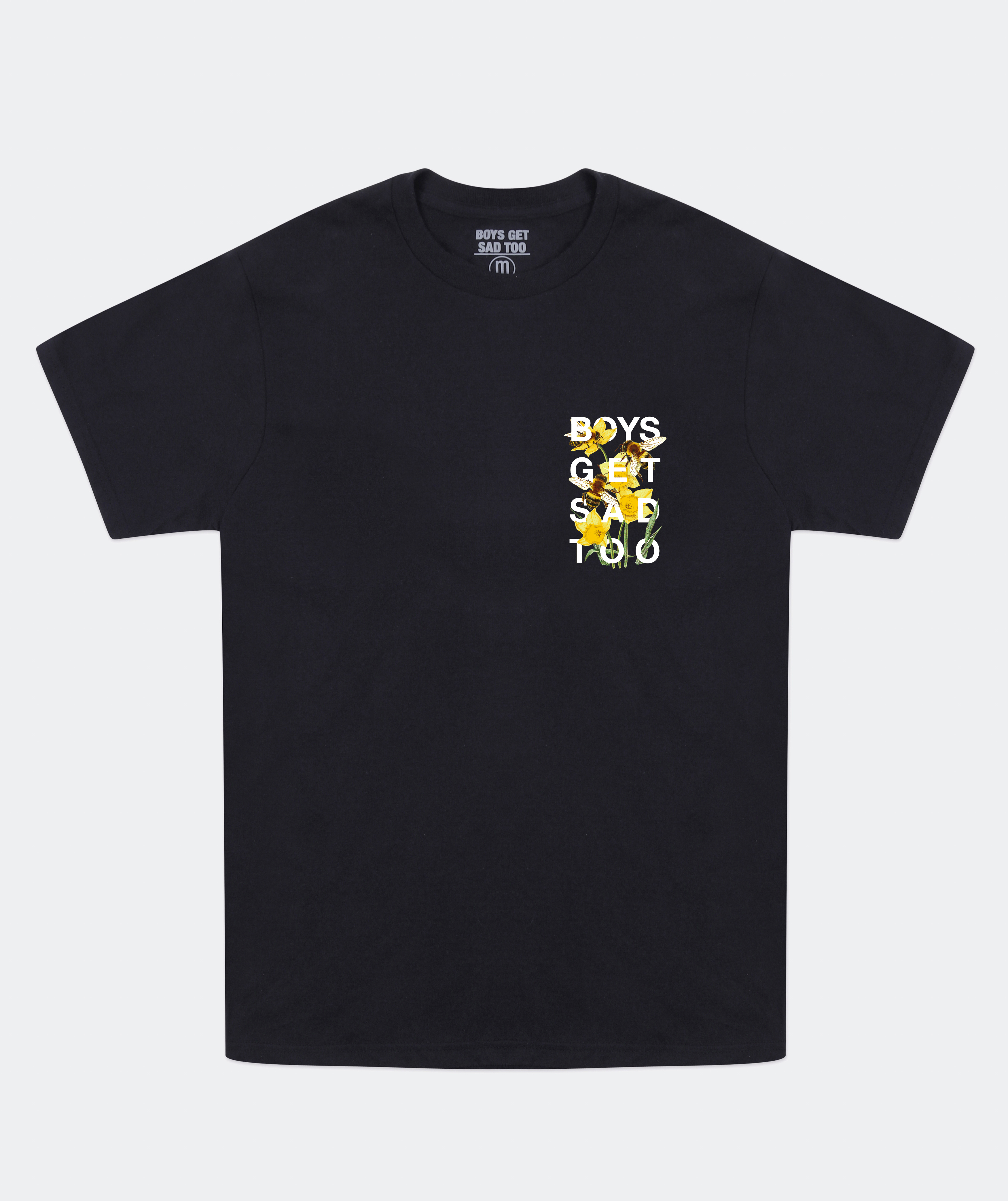 BEES & DAFFODIL TEE BLACK