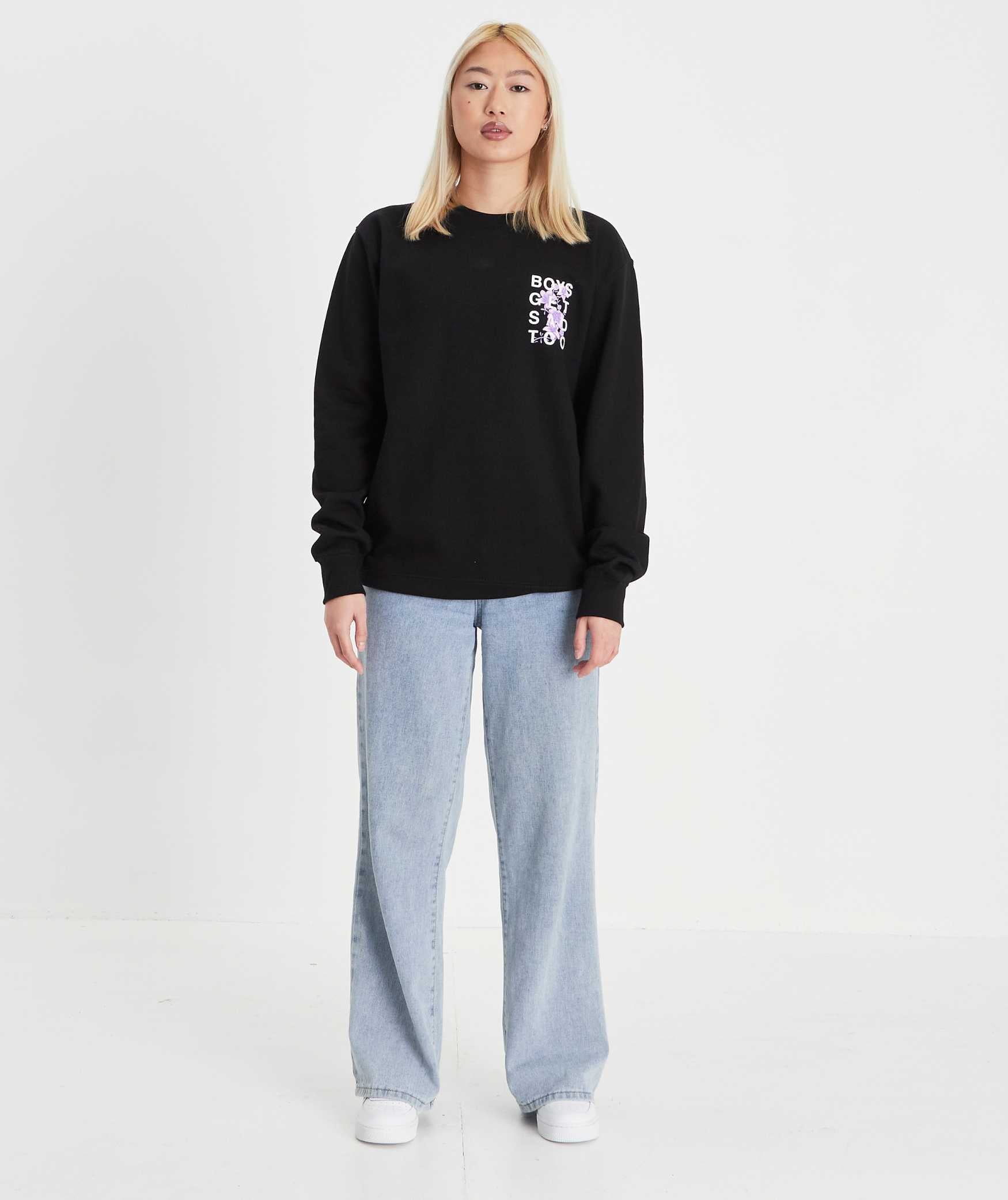 FLOWER CREWNECK BLACK